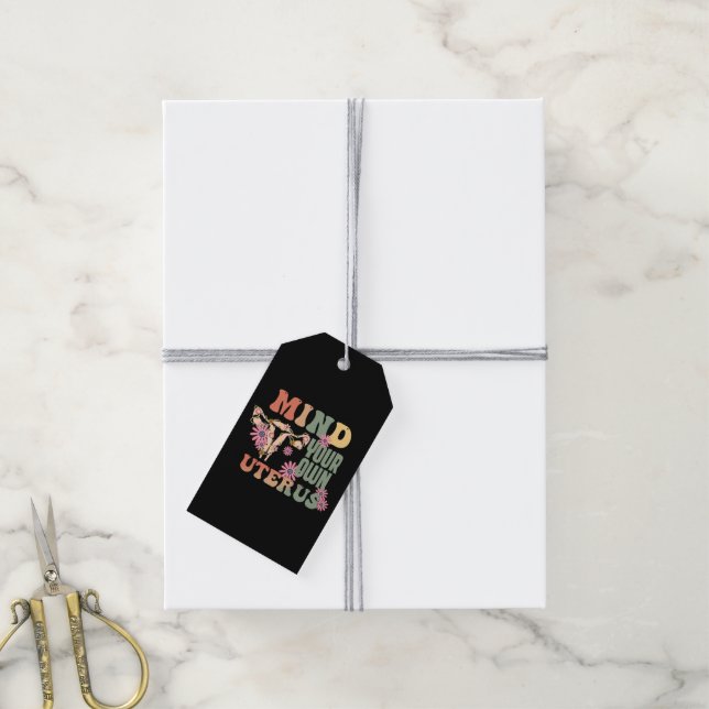 Achten Sie auf Ihren eigenen Uterus Geschenkanhänger (Mit Garn)