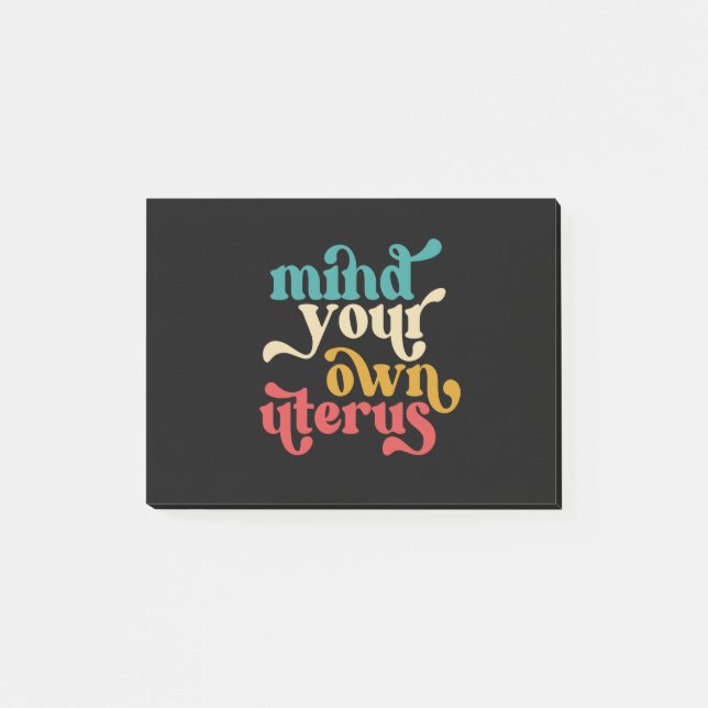 Achten Sie auf Ihren eigenen Uterus Post-it Klebezettel (Vorderseite)