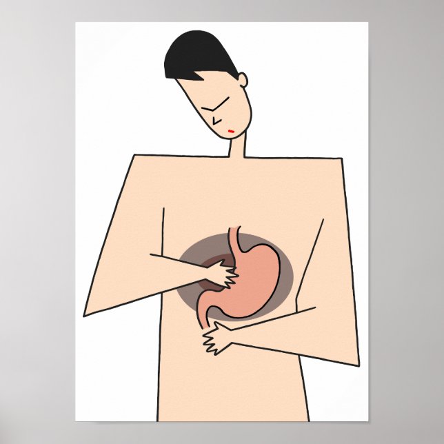 Achten Sie auf Magenprobleme. Poster (Vorne)