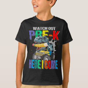 Achten Sie auf Pre-K Hier komme ich Monster Truck T-Shirt