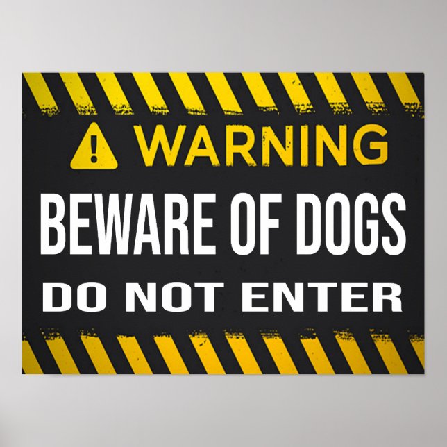 Achten Sie darauf, dass Hunde nicht teilnehmen Poster (Vorne)