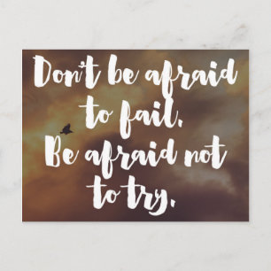 Achten Sie darauf, nicht zu versuchen, Zitat Postkarte