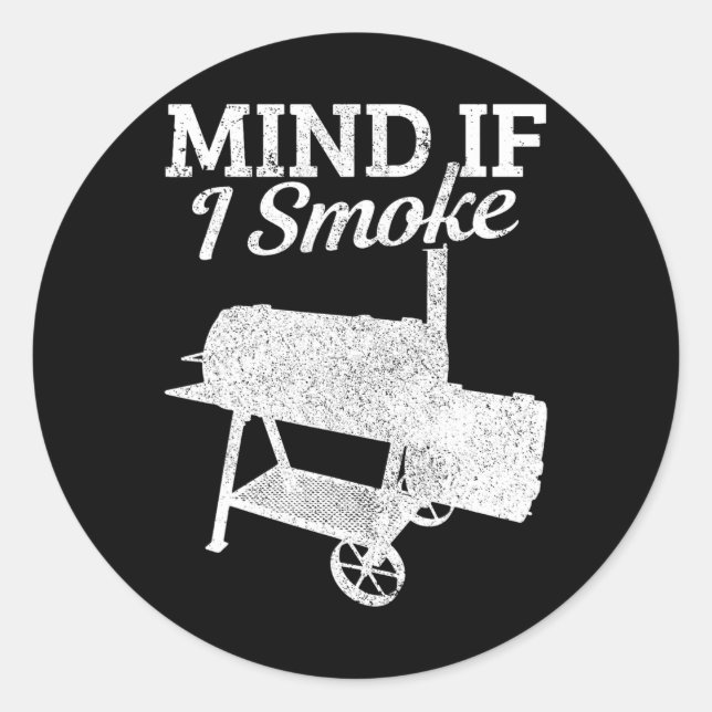 Achten Sie darauf, wenn ich Grillen Grillmaster Ra Runder Aufkleber (Vorderseite)