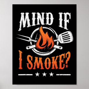 Achten Sie darauf, wenn ich Grillen rauche Grillen Poster