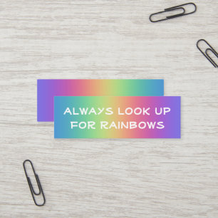 Achten Sie immer auf Rainbows Mini Business Cards Mini Visitenkarte