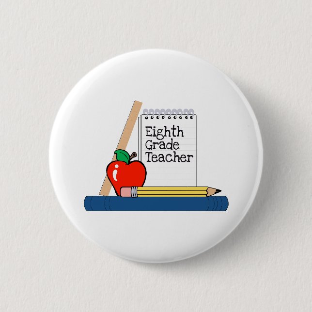 Achter Grad-Lehrer (Notizbuch) Button (Vorderseite)