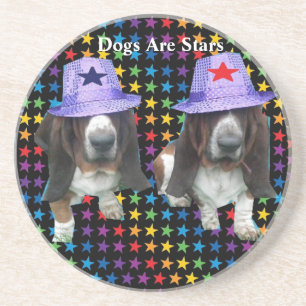 Achterbahn-Hunde sind Stars Getränkeuntersetzer