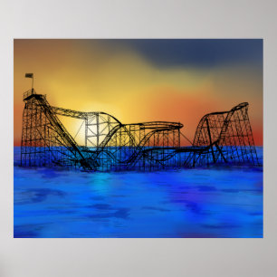 Achterbahn Seaside Heights Poster