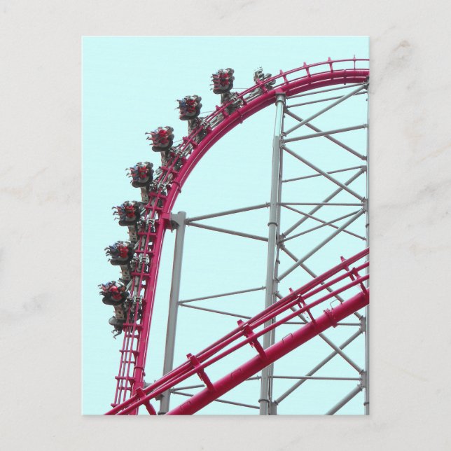 Achterbahn X2 Six Flags Magic Mountain Postkarte (Vorderseite)