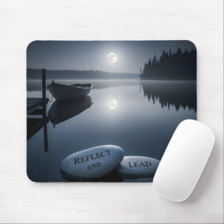 Achtsame Führung Friedliche Nachtlandschaft Mousepad
