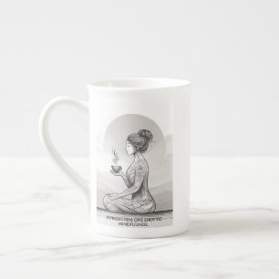Achtsamer Espresso Zen Meditation Ein Shot Buddha Prozellantasse