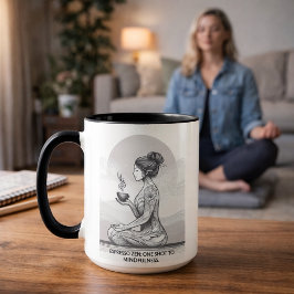 Achtsamer Espresso Zen Meditation Ein Shot Buddha Tasse