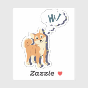 Achtsamer Shiba Inu Aufkleber