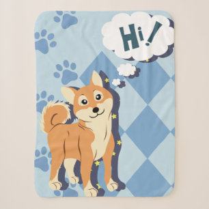 Achtsamer Shiba Inu Sherpadecke