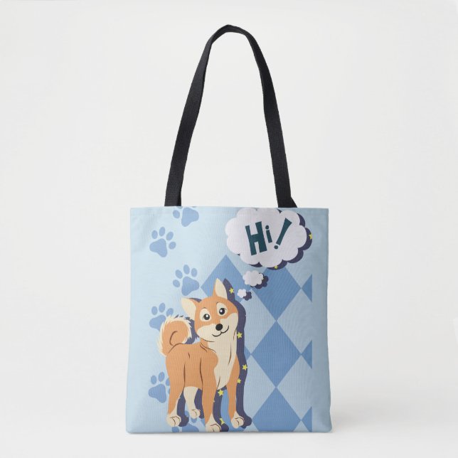 Achtsamer Shiba Inu Tasche (Vorderseite)