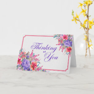 Achtsames Bouquet - Watercolor Thinking of You Karte