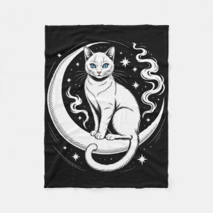 Achtsames Katze Lotusblume Yoga Spiritualität Tee Fleecedecke