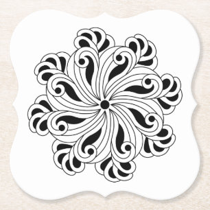 Achtsamkeit Blume Mandala Design Paper Untersetzer