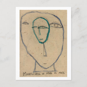 Achtsamkeit des Geistes im Sinn. buddhistisches Ko Postkarte