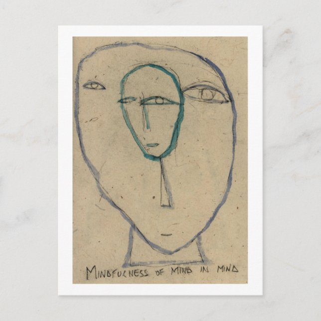 Achtsamkeit des Geistes im Sinn. buddhistisches Ko Postkarte (Vorderseite)