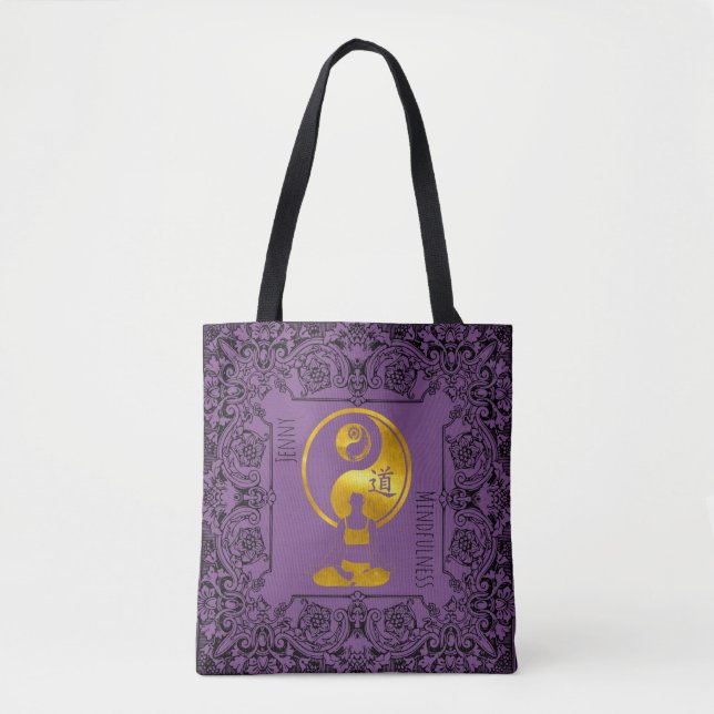 Achtsamkeit Geschenk YOGA Meditation Personalisier Tasche (Vorderseite)