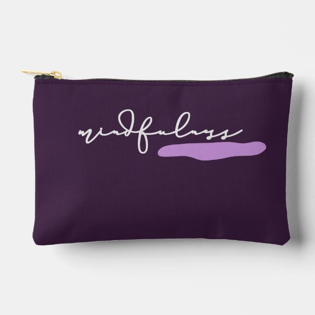 Achtsamkeit Lila Zubehör Beutel (Vorderseite)