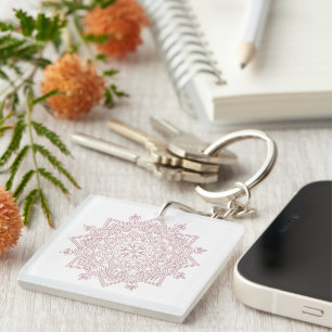 Achtsamkeit Mandala Design Akryllischer Schlüssela Schlüsselanhänger