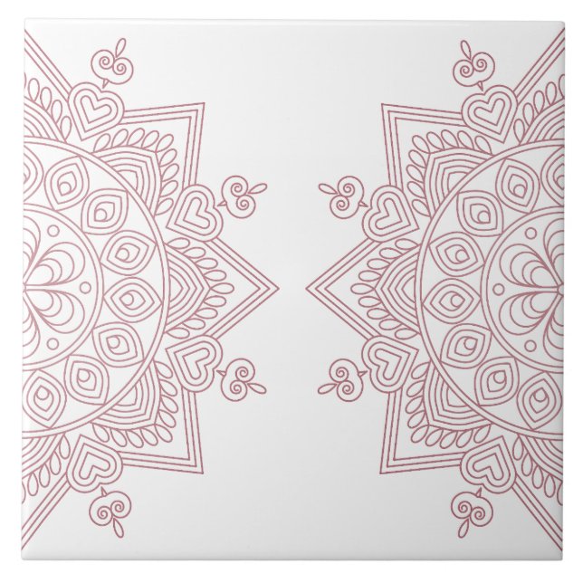 Achtsamkeit Mandala Design Decorative Fliesen (Vorderseite)