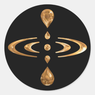 Achtsamkeit Runder Aufkleber