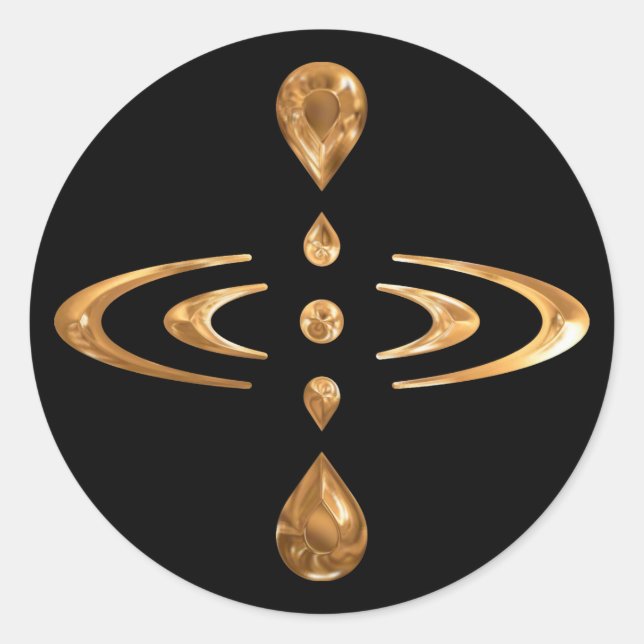 Achtsamkeit Runder Aufkleber (Vorderseite)