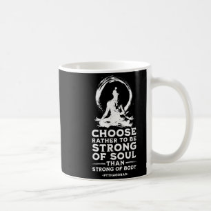 Achtsamkeit stoische Philosophie Pythagoras Zitat  Kaffeetasse