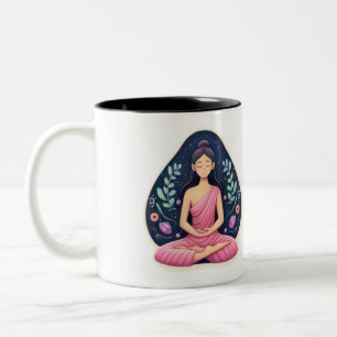 Achtsamkeit und Meditation Zweifarbige Tasse