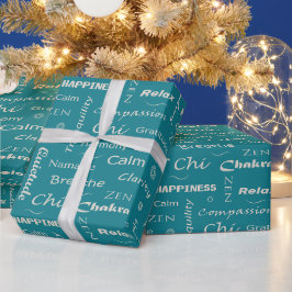 Achtsamkeits-Wortmuster Geschenkpapier