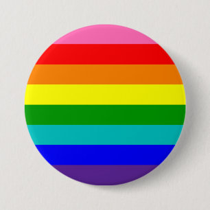Achtstreifen-Regenbogen-Stolzflagge Button