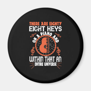 Achtundachtzig Tasten auf einem Klavier Magnet