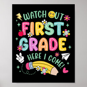 Achtung 1. Erste Klasse hier komme ich Kind zurück Poster