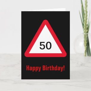 Achtung: 50. Geburtstag Karte