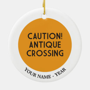Achtung! Antik-Kreuzung Keramik Ornament