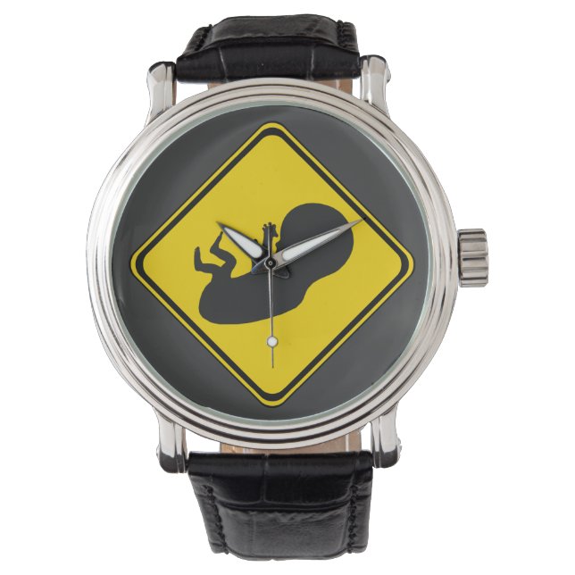 Achtung: Baby vorbei! Armbanduhr (Vorderseite)
