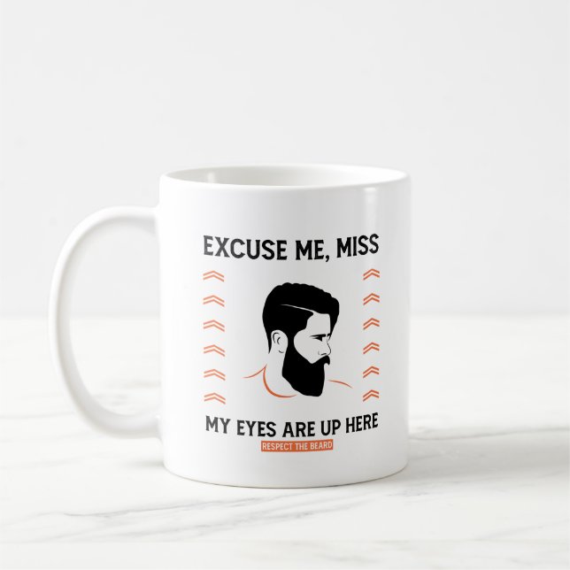 Achtung Bart Entschuldigung Versäumnis Meine Augen Kaffeetasse (Links)