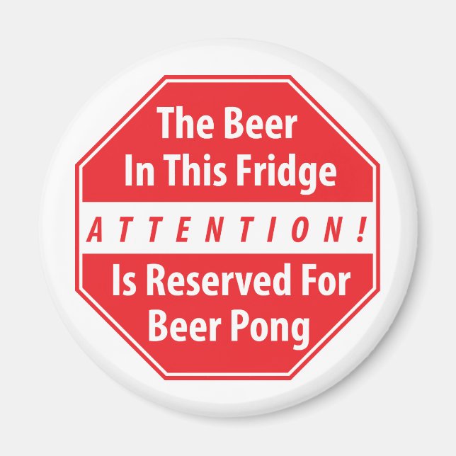 Achtung! Beer Pong Magnet (Vorne)