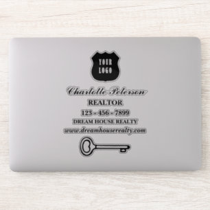 ACHTUNG beim Realtor Real Anwesen Notebook Aufkleber