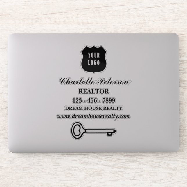ACHTUNG beim Realtor Real Anwesen Notebook Aufkleber (Computer)