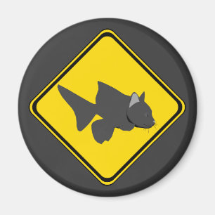 Achtung: Catfish Crossing! Magnet