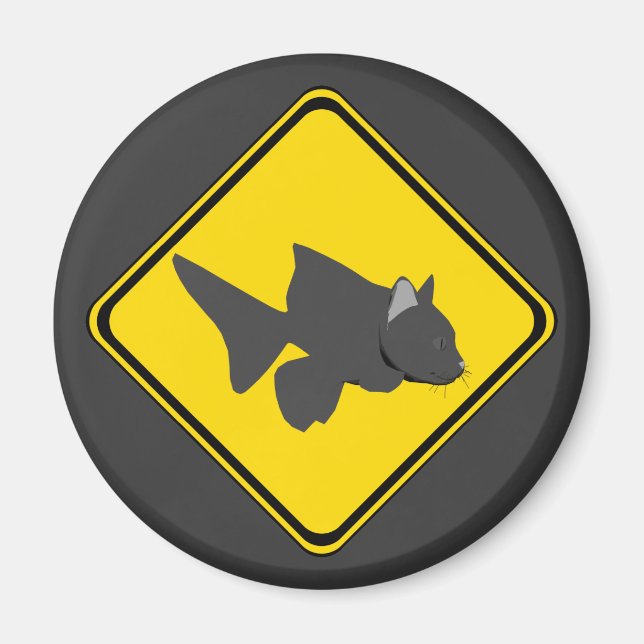 Achtung: Catfish Crossing! Magnet (Vorne)