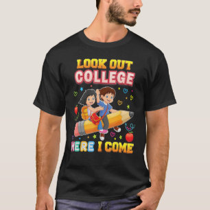 Achtung College, ich komme, Rakete zurück zur Schu T-Shirt