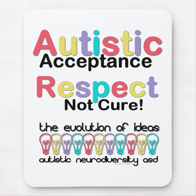 Achtung der Autistik nicht heilen Mousepad (Vorne)