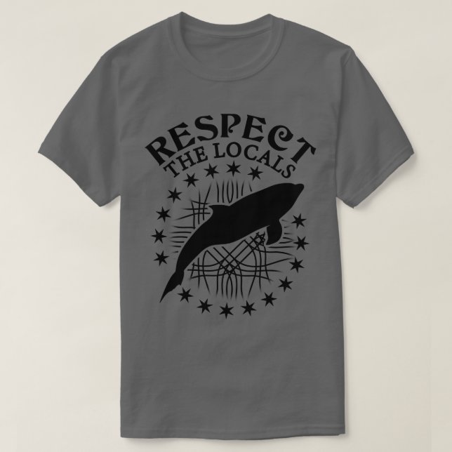 Achtung der einheimischen Delphine T-Shirt (Design vorne)
