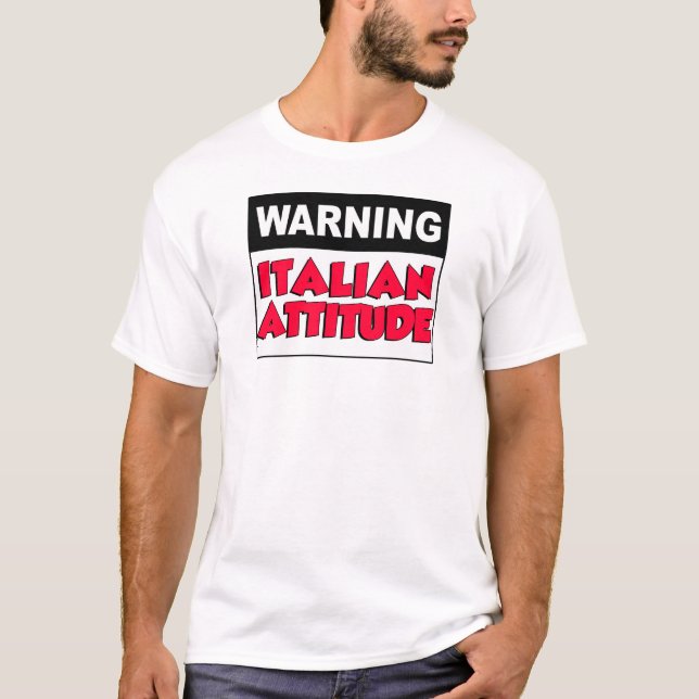 Achtung der italienischen Einstellung T-Shirt (Vorderseite)