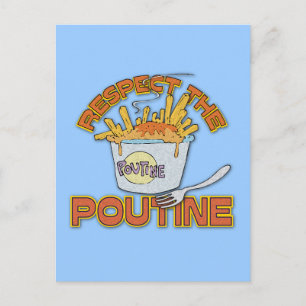 Achtung der Poutine Postkarte